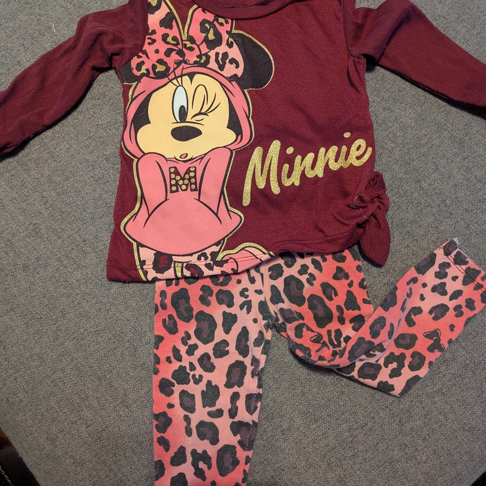 Minnie Mouse Kids Pajamas - Pink and Red